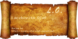 Laczkovits Olaf névjegykártya